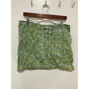 Ojai Women's Tropical A-Line Skirt, Green/Blue, Size 10